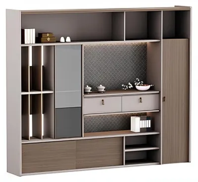 Produktbild von r Büroschrank Modern Holz mit Regalen und Schubladen Büro