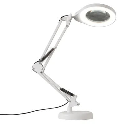 Produktbild von MasterLED LED Schreibtischlampe mit Lupe 10W 800 lm 5x 3CCT dimmbar Weiß USB