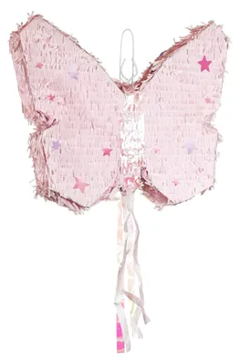 Produktbild von Piñata Schmetterling 58x48x10cm - Füllbare Partydekoration für Kindergeburtstag und Hochzeiten - Rosa