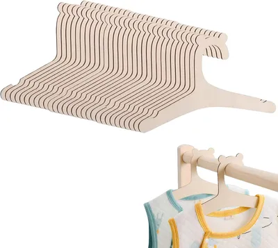 Zdjęcie produktu dla Wieszaki na ubrania, 30 sztuk. Wieszaki dla dzieci, wieszaki dla niemowląt, wieszaki drewniane, wieszaki dla dzieci, wieszaki na ubrania dla dzieci