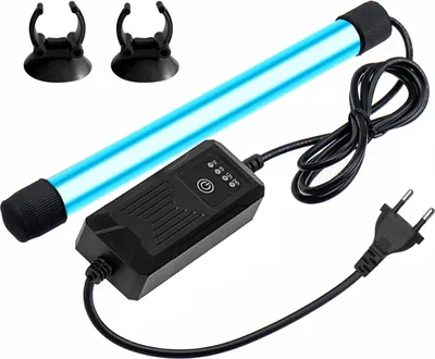 Produktbild von UV-Sterilisator für Aquarien, 9-W-Lampe, 23,5 cm, mit Timer, Unterwassersterilisation, geeignet für Aquarien und Wasserschildkröten