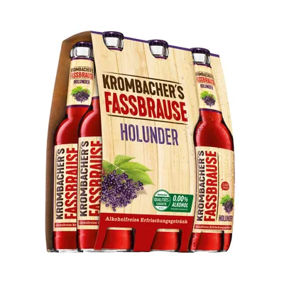 Immagine prodotto di Krombacher Fassbrause bevanda analcolica al sambuco 330ml confezione da 6 pezzi