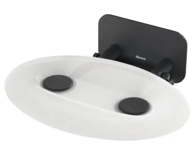 Zdjęcie produktu dla Siedzisko prysznicowe RAVAK OVO-P II-CLEAR/BLACK B8F0000056
