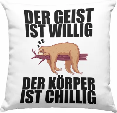 Produktbild von Trendation - Lustige Deko-Kissen mit Füllung 40x40 mit Spruch Faultier Mitarbeiter Arbeitskollege Geschenk Büro (Grau)