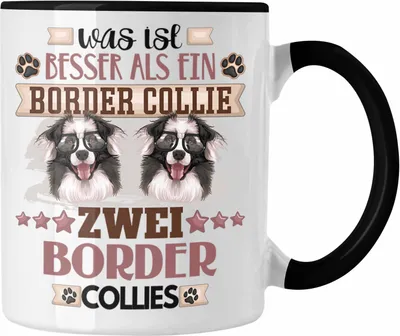Produktbild von Trendation - Border Collies Besitzer Tasse Geschenk Lustiger Spruch Geschenkidee Was Ist Besser Als Ein Border Collies (Schwarz)