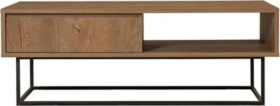 Produktbild von Dmora Couchtisch Algenib 120x60x43 cm Braun, eine Schublade