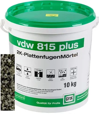 Produktbild von VDW 815 plus 2K-Fugenmörtel Steingrau, 10 kg