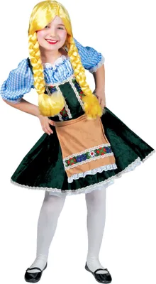 Produktbild von Dirndl Kostümkleid für Mädchen mit Schürze - Blau Grün Größe: 104