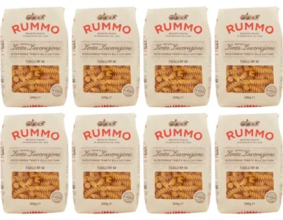 Image de Pâtes italiennes fusilli n° 48 Rummo, 8 x 500 g, en forme de spirales