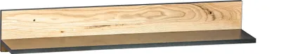 Produktbild von Hängeregal / Wandregal Amanto 9, Farbe: Schwarz / Esche - 15 x 90 x 18 cm (H x B x T)