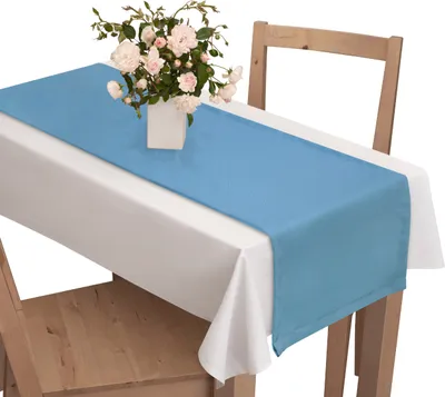 Produktbild von Tischläufer, Maße: 40x110 cm, Farbe: Hellblau