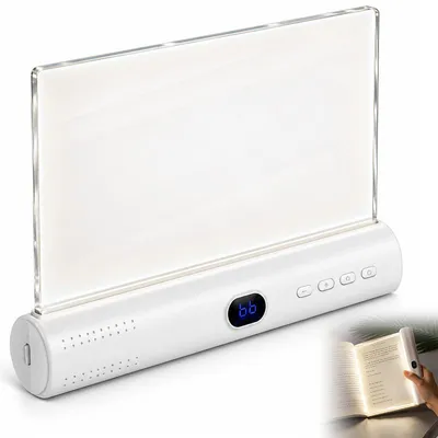 Produktbild von LED Leselampe, 3 Farbtemperaturen, stufenlos dimmbar, Timer 1–99 Min., wiederaufladbar, Nachtlicht mit LED-Display, 1200 mAh