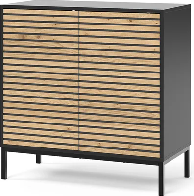 Immagine prodotto di Cassettiera Vicco Eliza Rovere dorato/antracite 80 x 81.2 cm con 2 porte, Model 54753