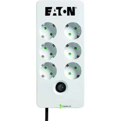 Zdjęcie produktu dla Eaton PB6D, 6 x gniazdo sieciowe, Typu F, 220 - 250 V, 50 - 60 Hz, 10 A, 2500 W