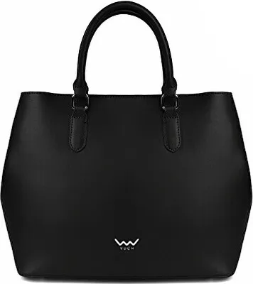 Produktbild von Damen Handtasche Leder Cassidy Klassiker Schwarz mit Magnetverschluss, zwei Tragemöglichkeiten