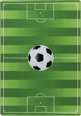 Produktbild von Kinderteppich Fußballstadion Grün 140 x 200 cm Rechteckig