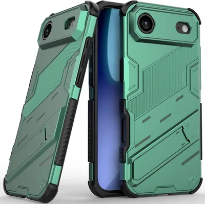 Produktbild von Armor Hülle für iPhone Air Hybrid PC TPU Bumper Stoßfestes Schutzhülle mit Standfunktion Grün