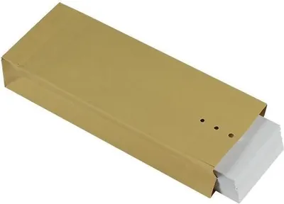 Produktbild von Musterbeutel 140x345x50mm 120g/qm ohne VE=250 Stück braun