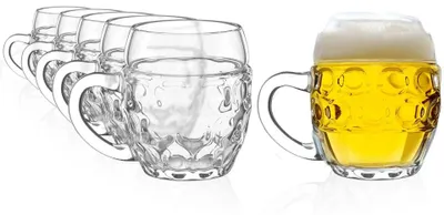 Produktbild von Bierglas, Bierkrug, Maßkrug, Bierseidel 6er Set Biergläser, Tübinger mit Schild - 0,4 Liter
