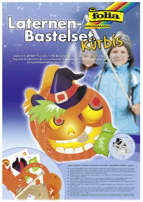 Produktbild von folia Laternen Bastelset "Kürbis"
