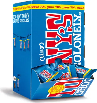 Produktbild von Tony's Chocolonely Chocolate Tiny's dunkel, FT 900 Gramm