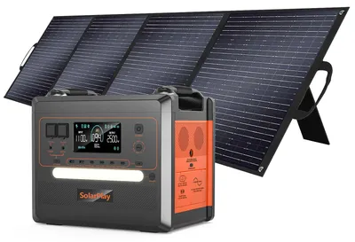 Obrázok produktu pre Solárny generátor – Prenosná elektráreň – 2304 Wh – Batéria LiFePO4 – Solárny panel 200 W – Výkon 2400 W – Napätie 220 V (EÚ) – Vhodné pre domáce použitie a do karavanov