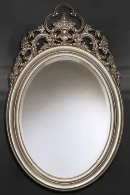 Produktbild von Casa Padrino Luxus Barock Wandspiegel Silber - Ovaler Spiegel im Barockstil - Barock Wohnzimmer Spiegel - Barock Garderoben Spiegel - Barock Möbel - Luxus Qualität -  Italy