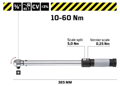 Produktbild von 3/8" Automatischer Drehmomentschlüssel 10-60 NM