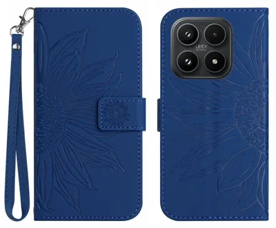 Produktbild von Xiaomi 17 Hülle - Coverup Sonnenblume Klapphülle mit Schlüsselband - Blau