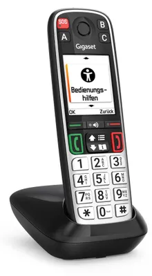 Immagine prodotto di Gigaset EASY 500, telefono analogico/DECT, ricevitore cordless, vivavoce, 200 voci, identificazione del chiamante, nero, argento