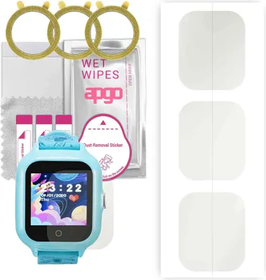 Produktbild von apgo 3 Stück Schutzfolie, Matt, kompatibel mit Garett Kids Space 4G Smartwatch, Hydrogel Displayschutzfolie mit Positionierhilfe, Displayfolie, robust und kratzfest