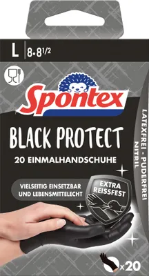 Obrázek produktu pro Spontex Einmalhandschuhe black protect X20 Gr. 8