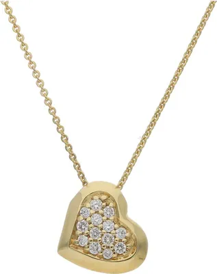 Produktbild von JuwelmaLux Halskette mit Anhänger Herz 585/000 (14 Karat) Gold mit Brillanten JL13-05-0145