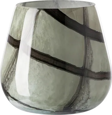 Productafbeelding van Fink MARLY, Windlicht, Vaas, Glas, glad, lichtgroen, zwart, L. 18,5 cm, B. 18,5 cm, H. 17 cm, D. 18,5 cm, artikelnummer 115375