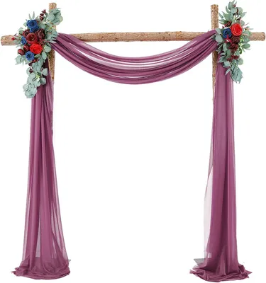 Produktbild von Hochzeitsdeko, transparente Vorhänge, Hintergrund, Tüllvorhang, Chiffon, Stoff, 6 Meter, transparente Vorhänge, Vorhang für einen Pavillon