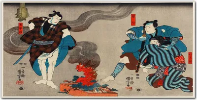Produktbild von Coloray Küchenrückwand 120x60 Spritzschutz aus Glas - Asian traditionelle Samurai