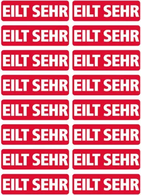 Produktbild von HERMA Textetiketten "Eilt sehr" 12.5 x 40 mm 320 Stück - Rot - Weiß - Papier - Deutschland - 12,5 mm - 40 mm - 320 Stück(e)