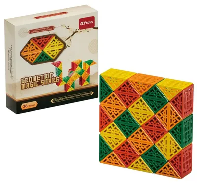Image de Puzzle géométrique « Serpent » de 36 pièces pour enfants
