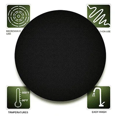 Produktbild von BBQ Grillmatten mit Antihaft Teflon Beschichtung zum Grillen für Gasgrill Holzkohle Lebensmittelkonform (52cm Ø Rund x5)