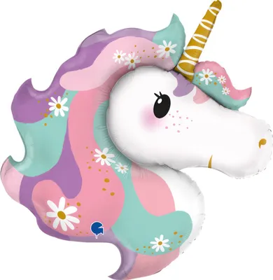 Produktbild von Shape Folienballon "Hippie Einhorn" | 81 cm