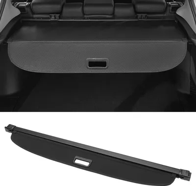 Image de Couverture De Coffre De Voiture Rétractable Pour Bmw X5 2019-2023 Étagère De Coffre Arrière Étagère De Bagages Écran De Sécurité Pare-Soleil, Toile, Noir Brillant