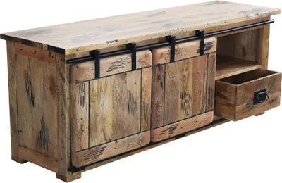 Immagine prodotto di Milani Home - mobile porta TV in legno di mango naturale 150 cm, 150 x 45 x 60 cm