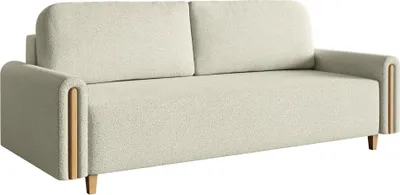 Produktbild von Selsey Majla - 3-Sitzer Schlafsofa, mit Bouclé-Stoff und Bettkasten, Creme