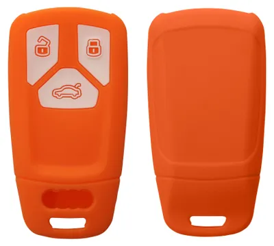 Produktbild von kwmobile Schlüsselhülle für Audi 3-Tasten Smartkey Autoschlüssel (nur Keyless Go) Hülle - Autoschlüssel Schlüssel Hülle aus Silikon - Schlüsselschutz