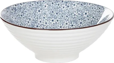 Obrázok produktu pre Misa HOMLA SALADO s kvetinovým vzorom a hnedým okrajom 20,5 cm
