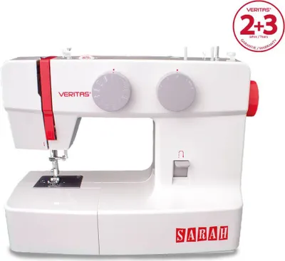 Obrázok produktu pre Veritas 7640105923373, Červená, Biela, Automatický šijací stroj, Šitie, 4 kroky, 4 mm, Otočné