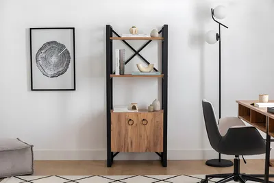 Immagine prodotto di Skye Decor, Milano, libreria, 100 % CHIPPANELS RIVESTITI DI MELAMINA, pino atlantico, 64 x 32 x 160 cm