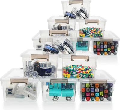 Produktbild von Aufbewahrungsboxen Set von 12 - transparent - klein - 1,25 l