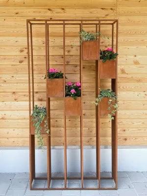 Produktbild von Badeko Pflanzregal „Lazise“ in Edelrostoptik 94 cm breit