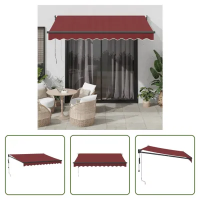 Produktbild von The Living Store Markise Automatisch Weinrot 300x250 cm